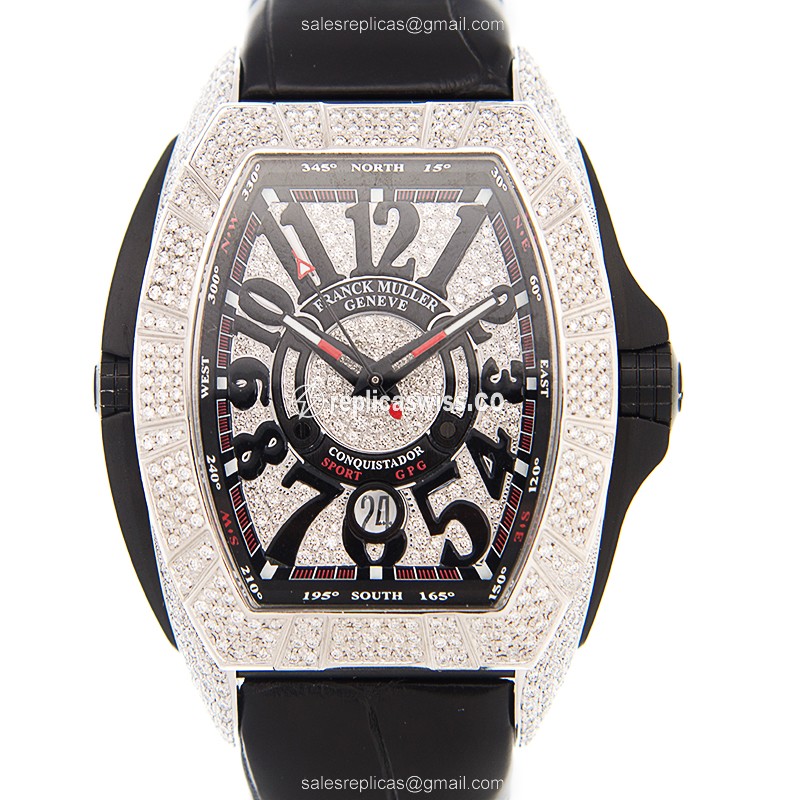 Franck Muller 8900 SC DT GPG FULL D CD (TT.NR.AC) Automatic 18kt White Gold & Diamond