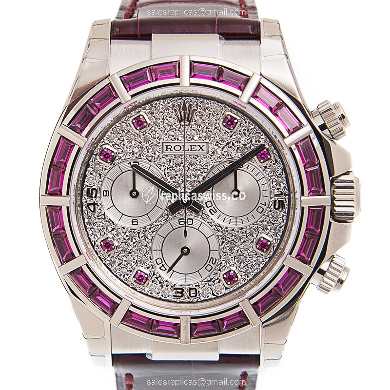 Rolex 116589SALV DAYTONA Automatic 18kt White Gold & Ruby