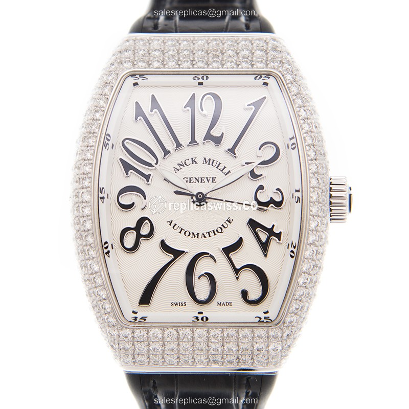 Franck Muller V 35 SC AT FO D (AC.NR) VANGUARD Automatic Stainless Steel & Diamonds