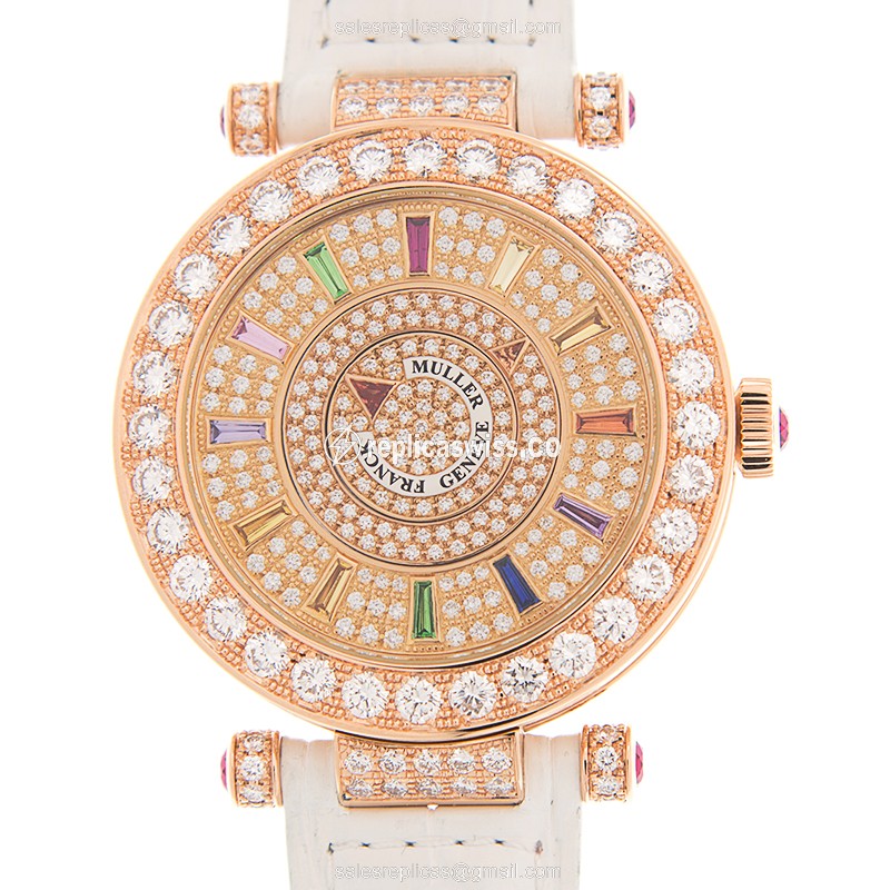 Franck Muller DM 42 COL DRMD 1R CD (5N) DOUBLE MYSTERY Automatic 18kt Rose Gold & Diamonds