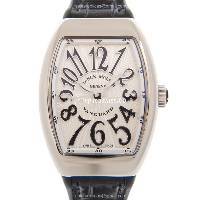 Franck Muller V 32 QZ (AC NR)-WHITE VANGUARD Quartz Stainless Steel