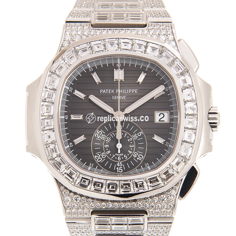 Patek Philippe 5980/1400G-010 NAUTILUS Automatic 18kt White Gold & Diamond
