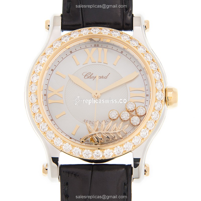 Chopard 278578-4001 HAPPY DIAMONDS Automatic 18kt Gold & Diamond & Steel