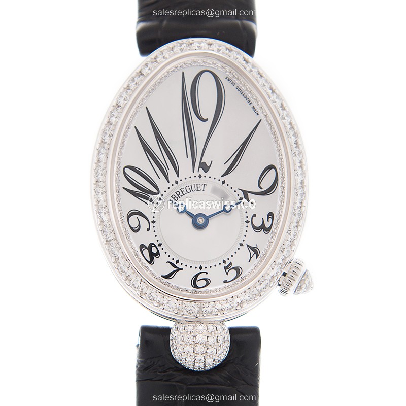 Breguet 8928BB/5W/944/DD0D REINE DE NAPLES Automatic 18kt White Gold & Diamond