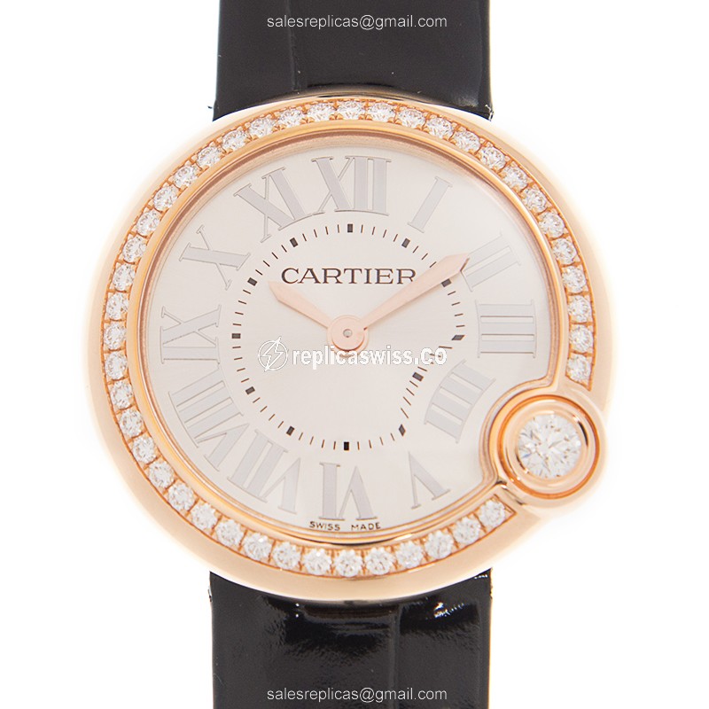 Cartier WJBB0005 BALLON BLEU Automatic 18kt Rose Gold & Diamonds