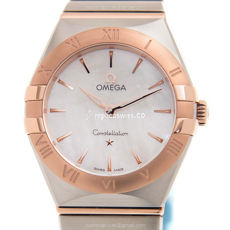 Omega 131.20.28.60.05.001 CONSTELLATION Quartz 18kt Rose Gold & Steel