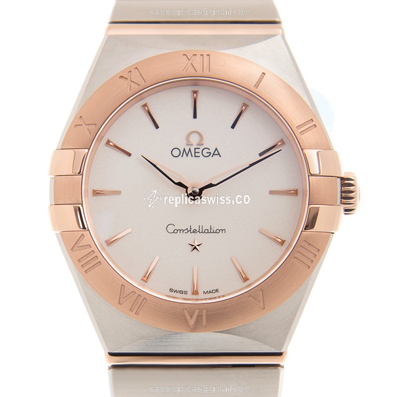 Omega 131.20.28.60.02.001 CONSTELLATION Quartz 18kt Rose Gold & Steel