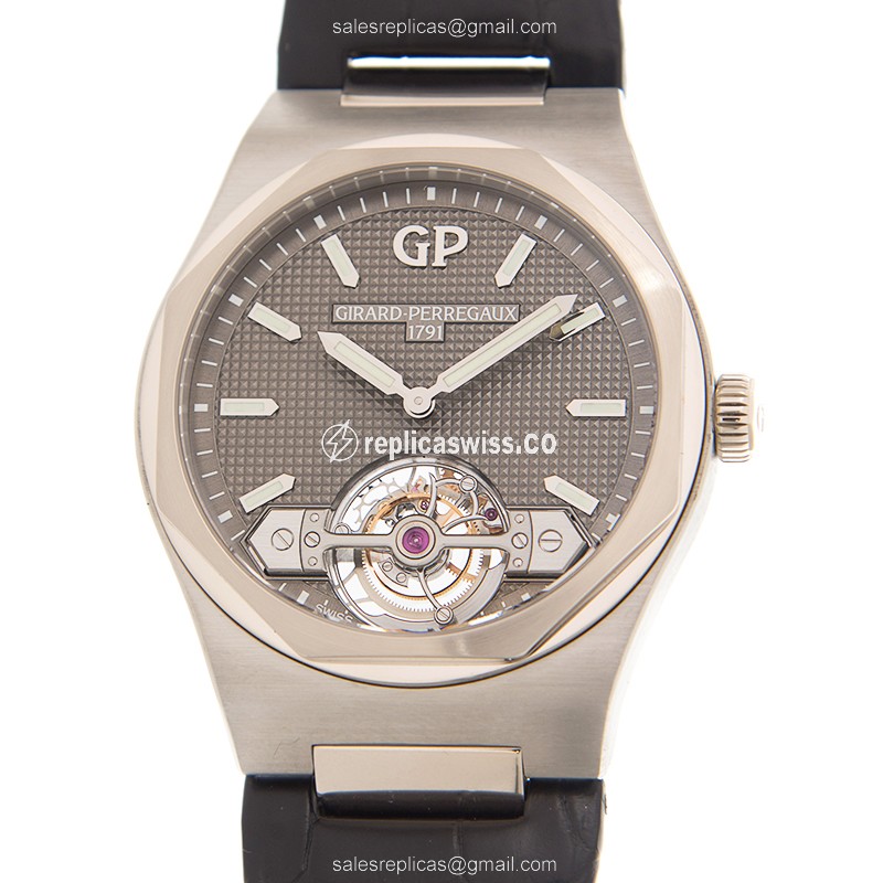 Girard Perregaux 99105-41-232-BB6A LAUREATO Automatic 18kt White Gold & Steel