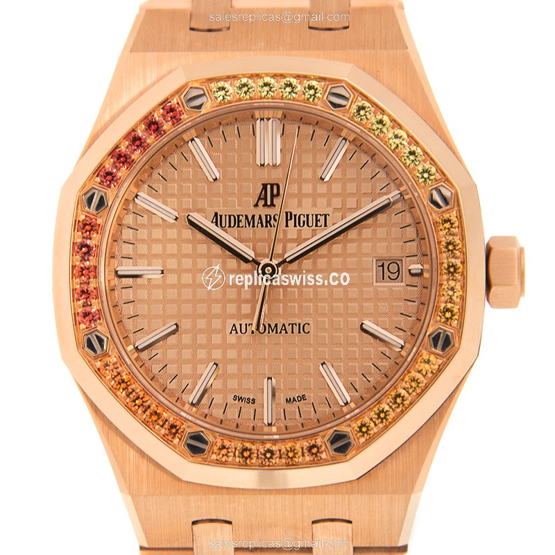 Audemars Piguet 15451OR.YY.1256OR.01 ROYAL OAK Automatic 18kt Rose Gold & Diamonds