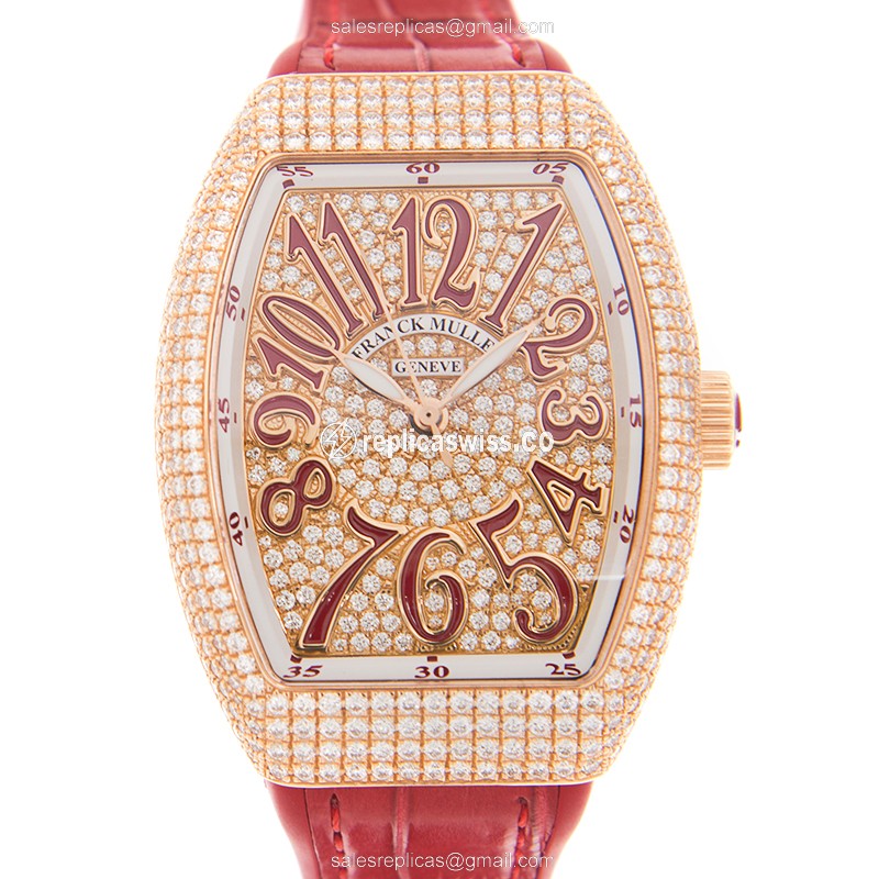 Franck Muller V 35 SC AT FO D CD (5N.RG) VANGUARD Automatic 18kt Rose Gold & Diamonds