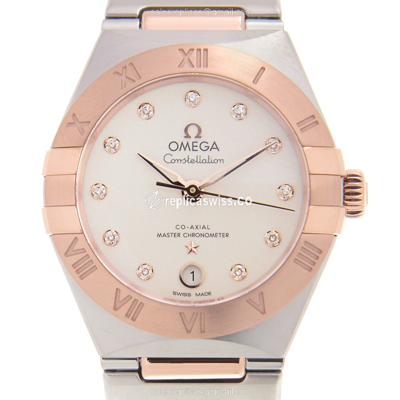 Omega 131.20.29.20.52.001 CONSTELLATION Automatic 18kt Rose Gold & Steel