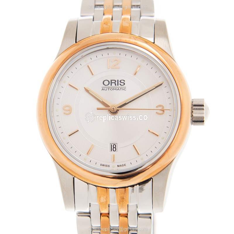Oris 561 7650 4331( 8 14 63) CLASSIC DATE Automatic Gold-Plated & Stainless Steel