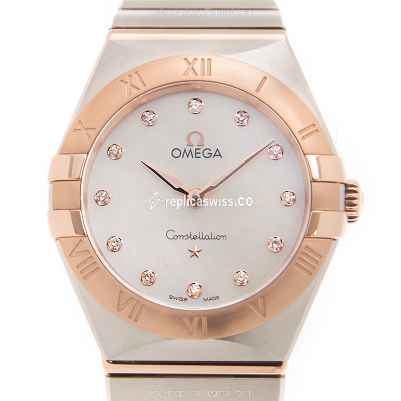 Omega 131.20.28.60.55.001 CONSTELLATION Quartz 18kt Rose Magic & Diamond