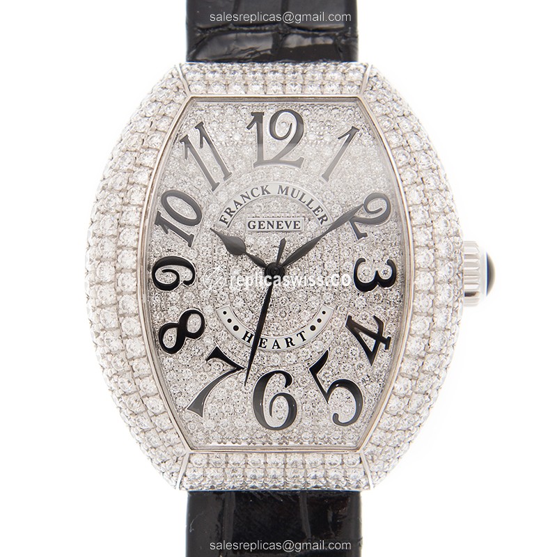 Franck Muller 5000H SC D3 CD (OG) LADIES COLLECTION Quartz 18kt White Gold & Diamond