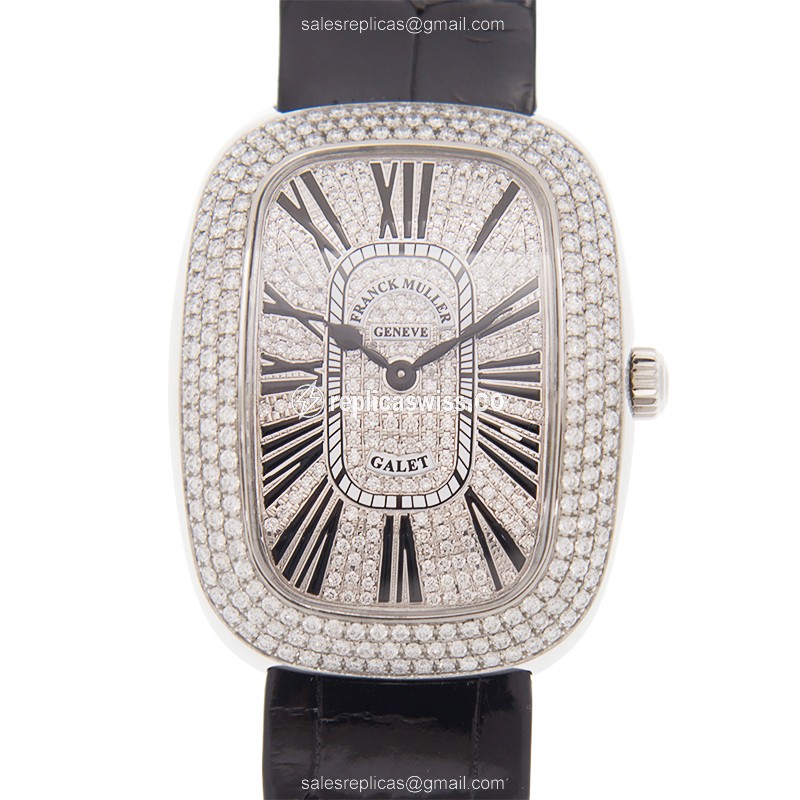 Franck Muller 3002 M QZ R (AC) - AFT DIA LADIES COLLECTION Quartz Stainless Steel & Diamonds
