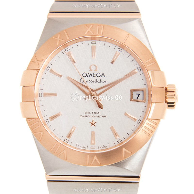 Omega 123.20.38.21.02.007 CONSTELLATION Automatic 18kt Rose Gold & Steel