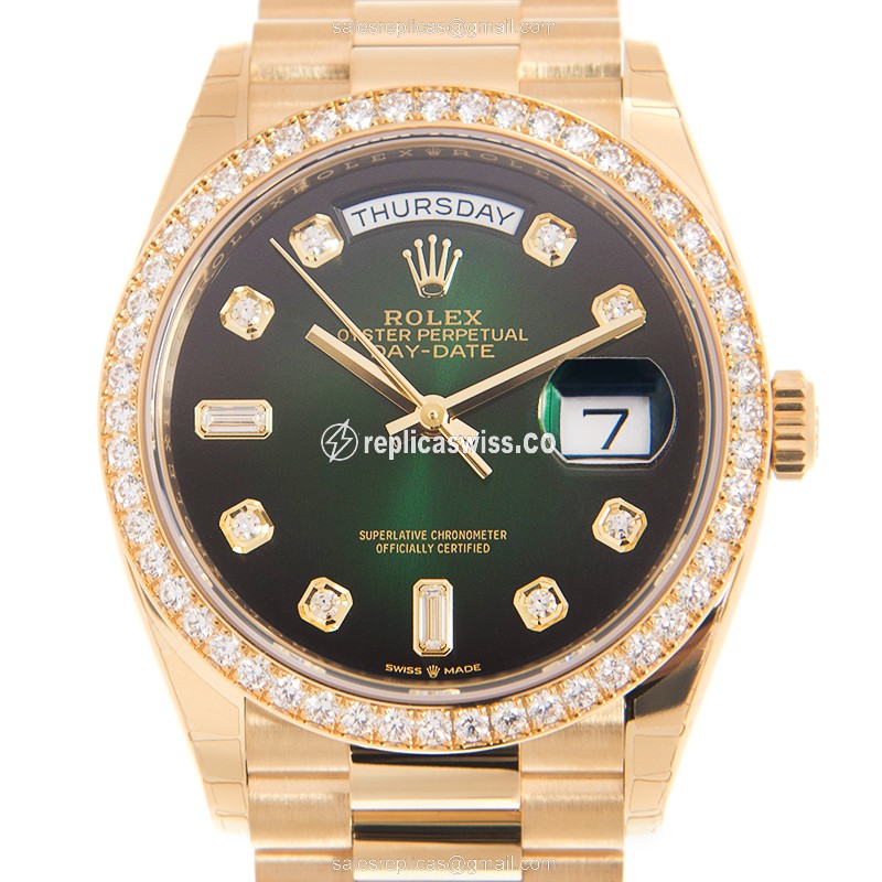 Rolex 128348RBR-0035 DAY-DATE Automatic 18kt Gold & Diamond