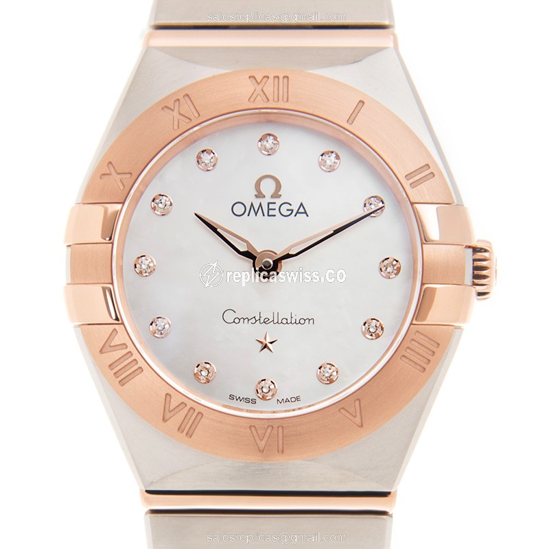 Omega 131.20.25.60.55.001 CONSTELLATION Quartz 18kt Rose Gold & Steel