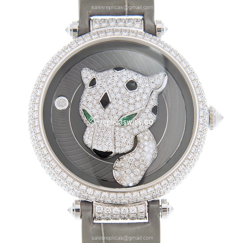 Cartier HPI01105 BESTIAIRE Automatic 18kt White Gold & Diamond