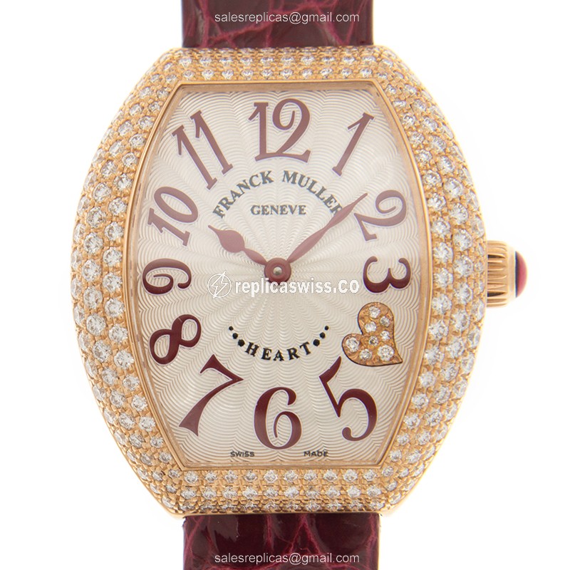 Franck Muller 5002 L QZ D C4 CD (5N) HEART Quartz 18kt Rose Gold