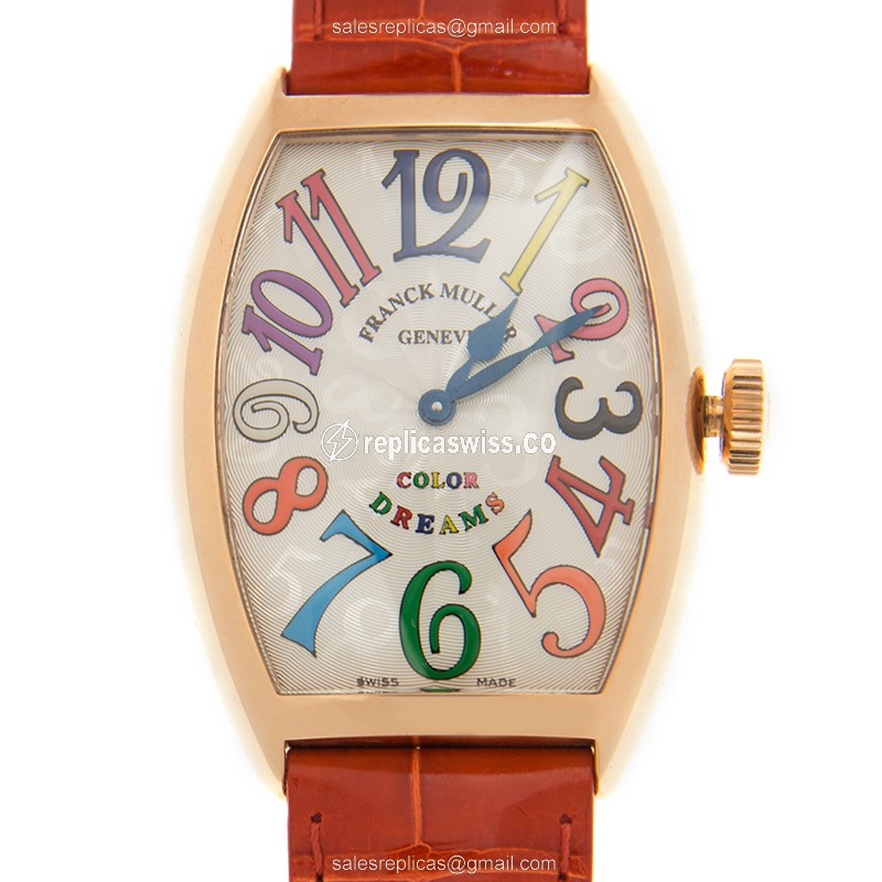 Franck Muller 5852 QZ COL DRM (5N) CINTREE CURVEX Quartz 18kt Rose Gold