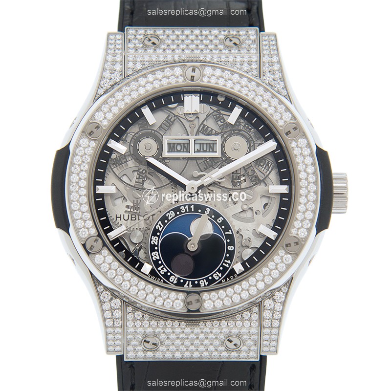 Hublot 547.NX.0170.LR.1704 CLASSIC FUSION Automatic Titanium & Diamond