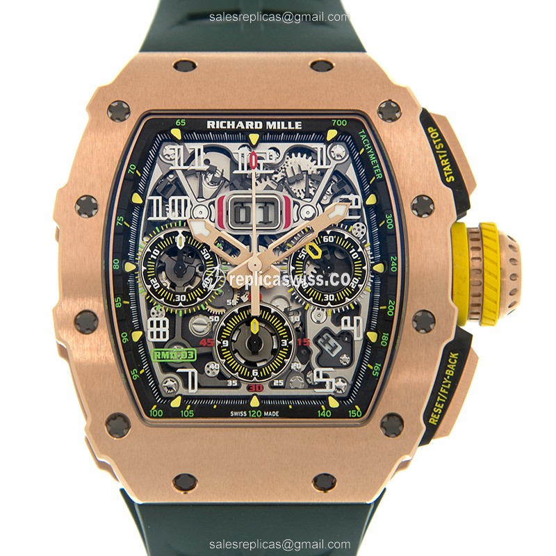 Richard Mille RM11-03 RG (GREEN) Automatic 18kt Rose Gold