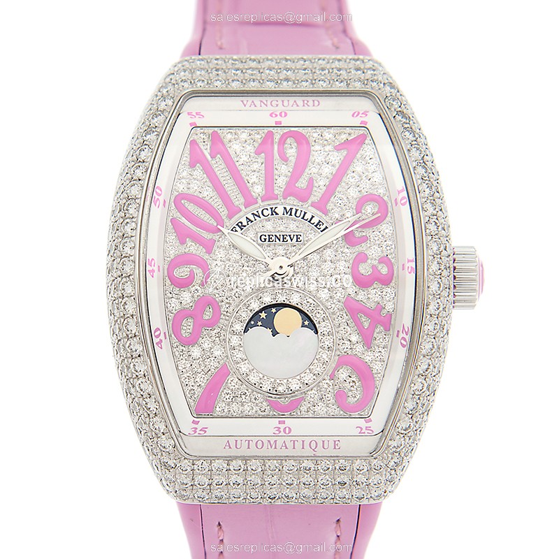 Franck Muller V 32 SC AT FO L D CD (AC.RS) VANGUARD Automatic Stainless Steel & Diamonds