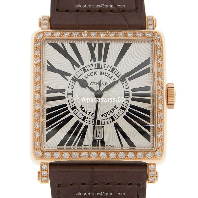 Franck Muller 6000 H SC DT R D 1R (5N) MASTER SQUARE Automatic 18kt Rose Gold & Diamonds