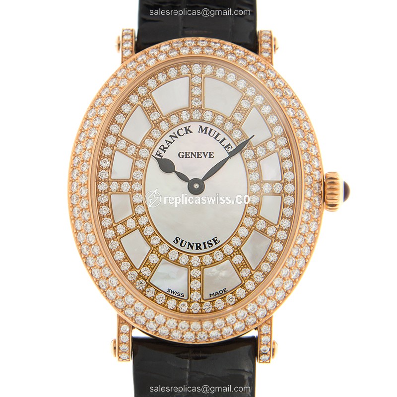 Franck Muller 1638 QZ SNR D CD (5N) INFINITY Quartz 18kt Rose Gold & Diamonds