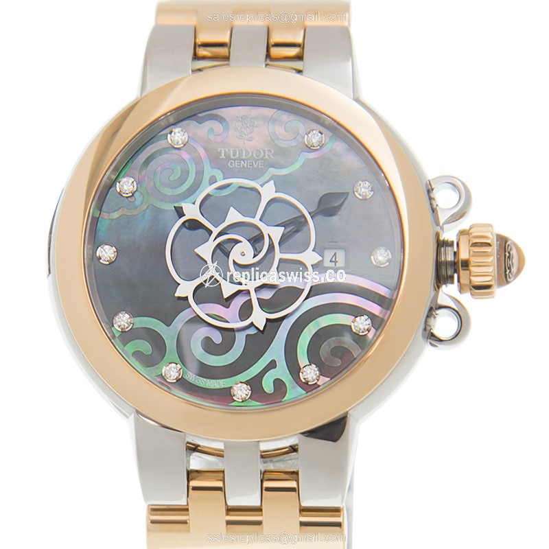 Tudor 35401-65740-NC11DI-BK CLAIR DE ROSE Automatic 18kt Gold & Steel
