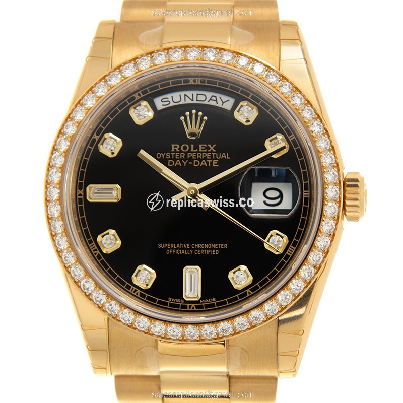 Rolex 118348ABK_P DAY-DATE Automatic 18kt Gold & Diamond