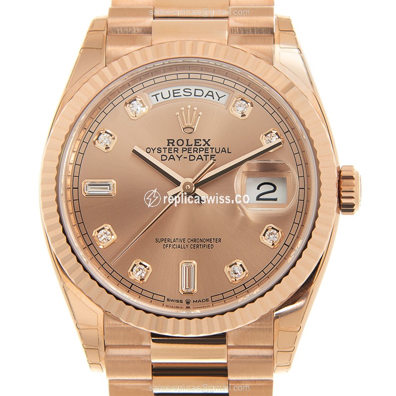 Rolex 128235-0009 DAY-DATE Automatic 18kt Rose Gold