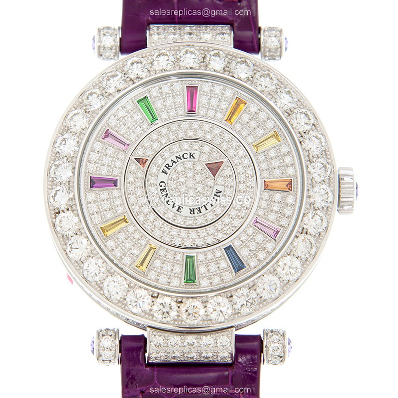 Franck Muller DM 42 COL DRM D 1R CD (OG) DOUBLE MYSTERY Automatic 18kt White Gold & Diamond