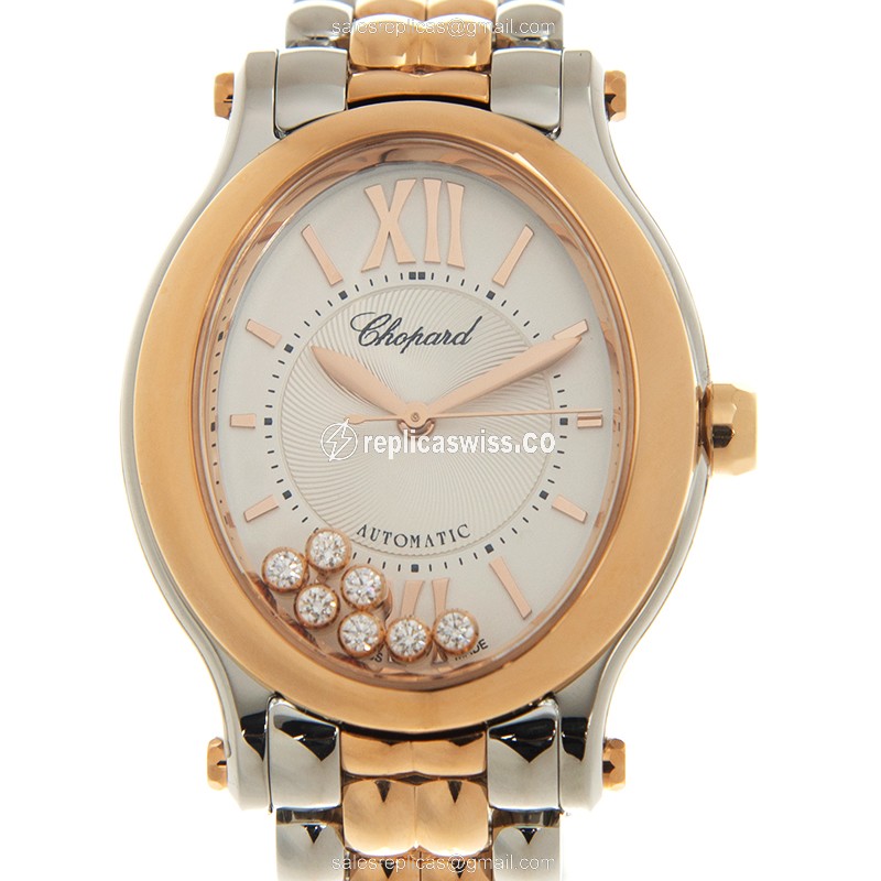 Chopard 278602-6002 HAPPY SPORT Automatic 18kt Rose Gold & Steel