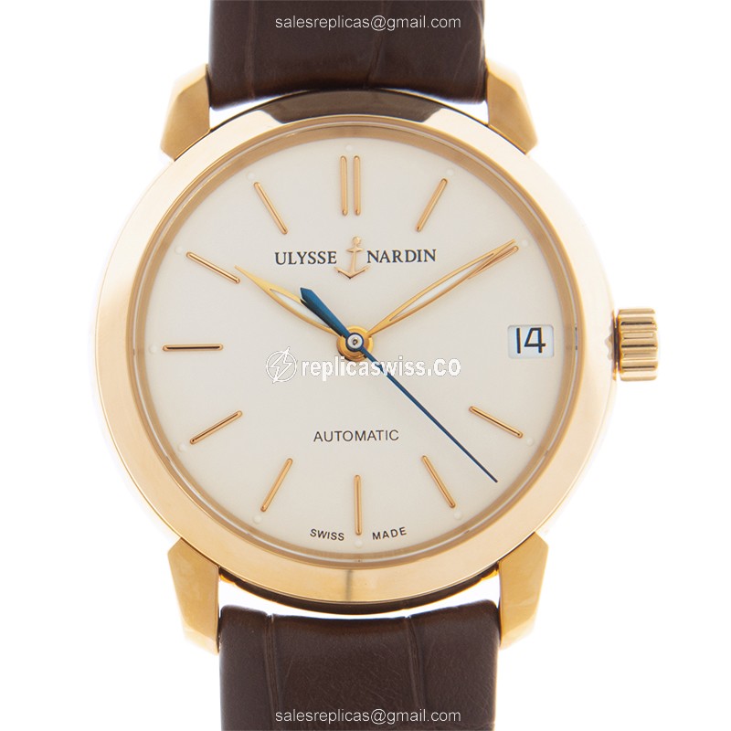 Ulysse Nardin 8106-116-2/90 CLASSIQUE Automatic 18kt Rose Gold