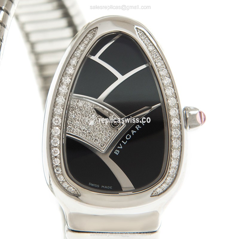 Bulgari SP35BD1SDS.1T SERPENTI Quartz Stainless Steel & Diamonds