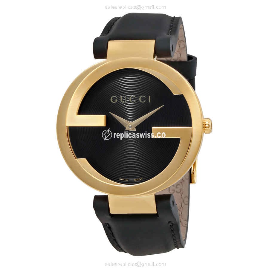 Gucci YA133326 INTERLOCKING Quartz PVD Gold