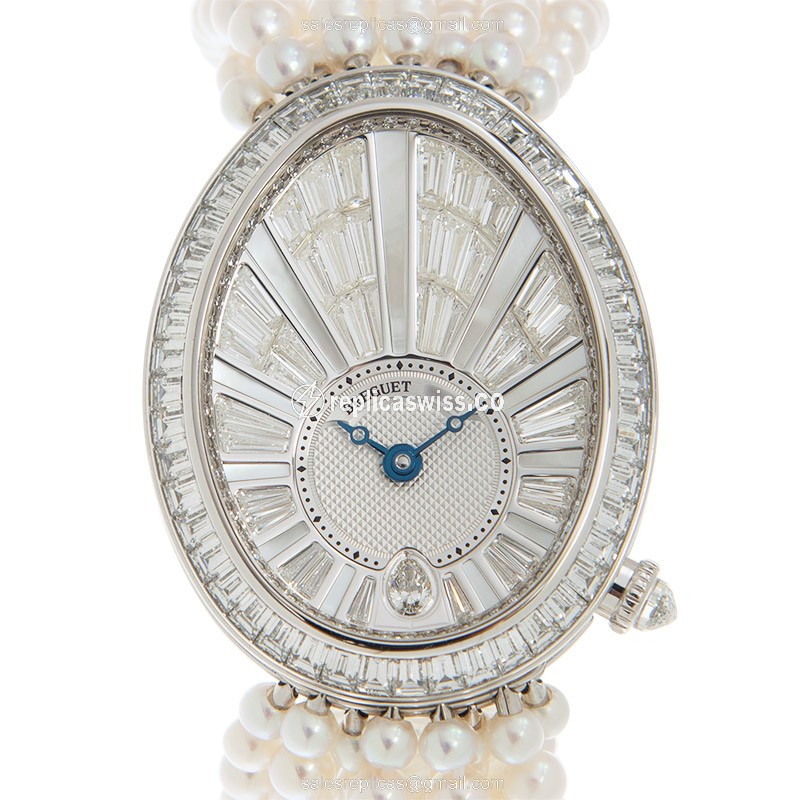 Breguet 8939BB/6D/J49/DD0D REINE DE NAPLES Automatic 18kt White Gold & Diamond
