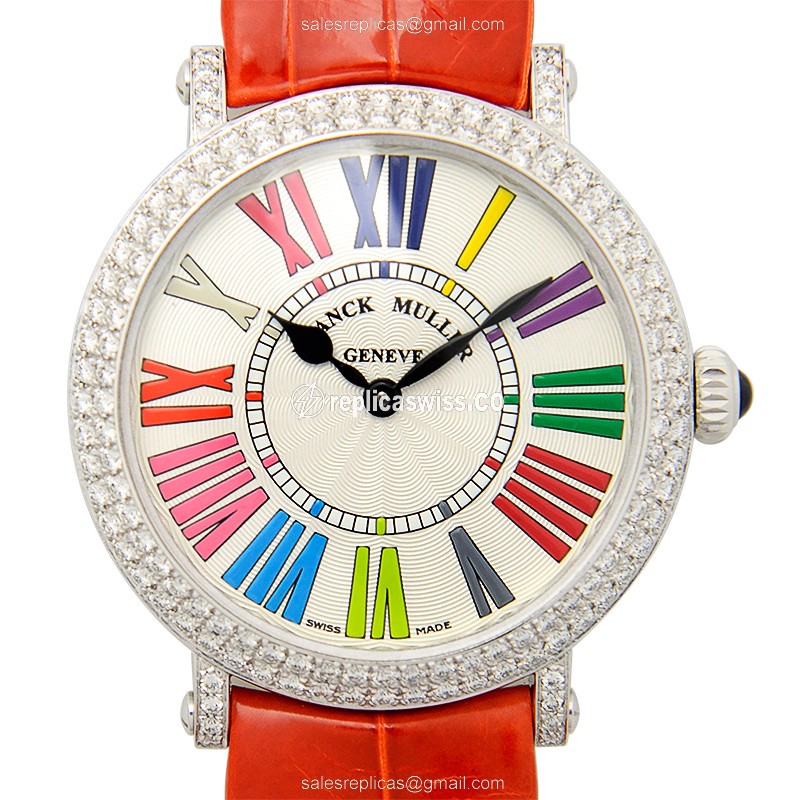 Franck Muller 8035 QZ COL DRM R D (AC) COLOR DREAMS Quartz Stainless Steel & Diamonds
