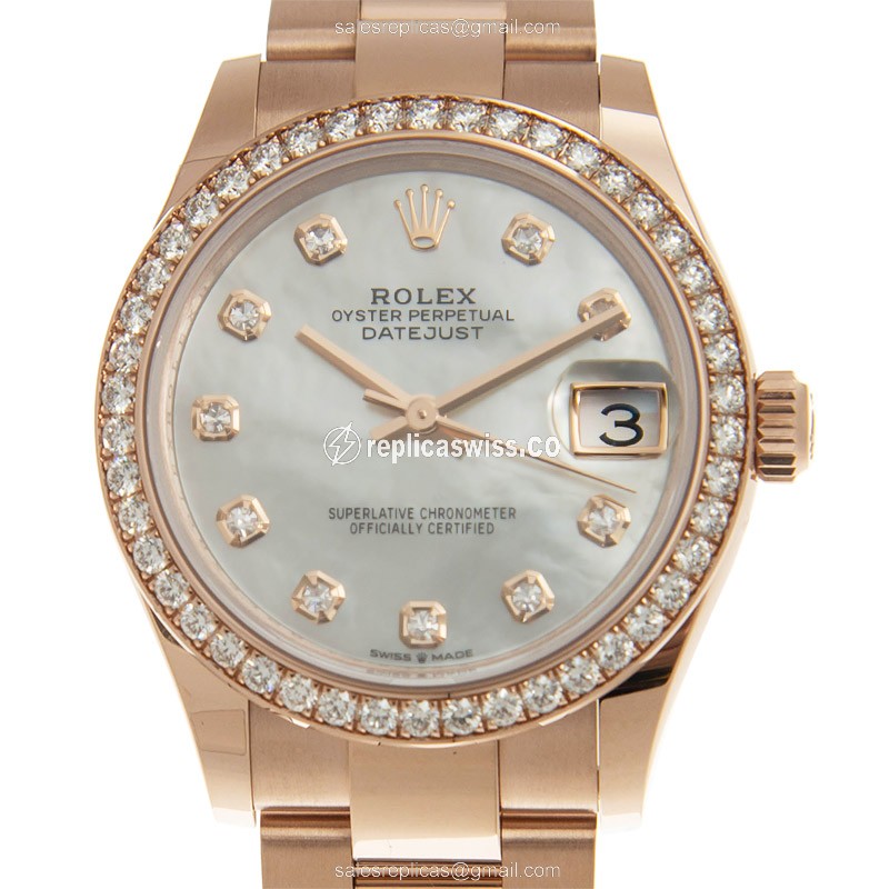 Rolex 278285RBR-0011 DATEJUST Automatic 18kt Rose Gold & Diamonds