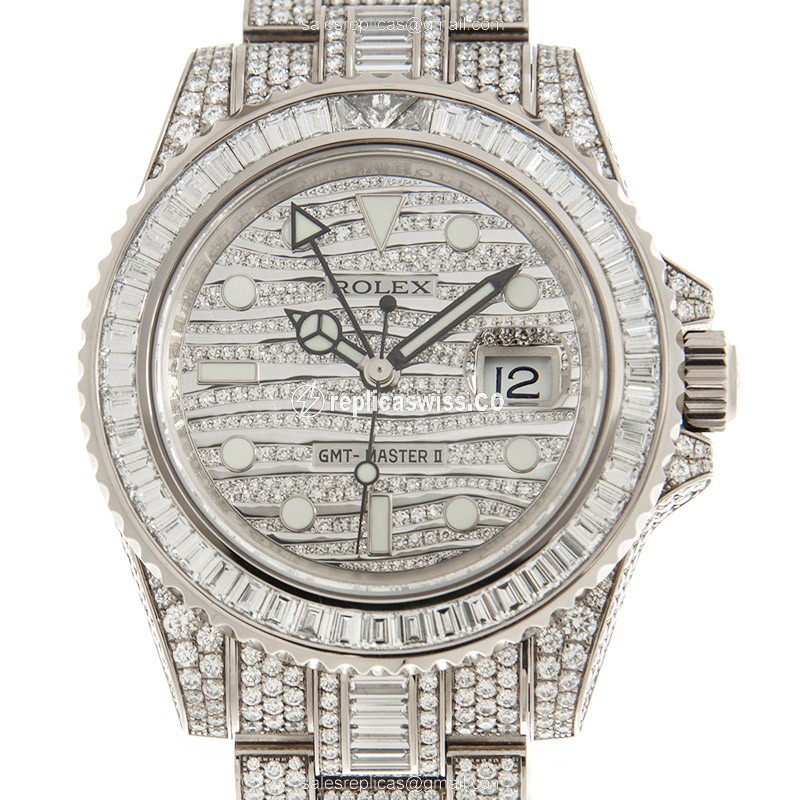 Rolex 116769TBR GMT-MASTER II Automatic 18kt White Gold & Diamond