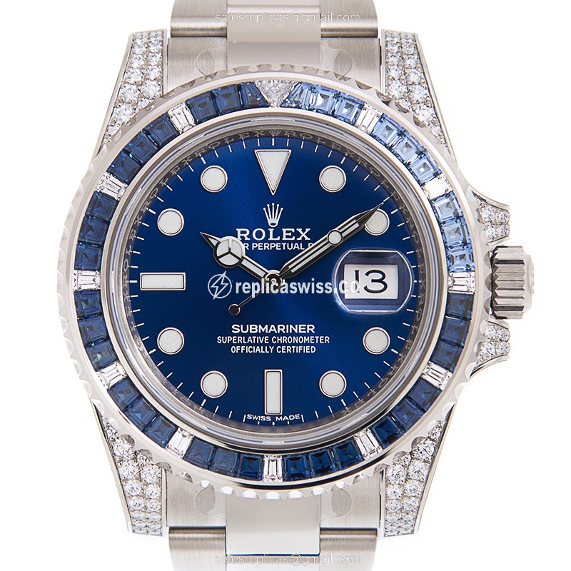Rolex 116659SABR-BL_O SUBMARINER Automatic 18kt White Gold & Sapphire