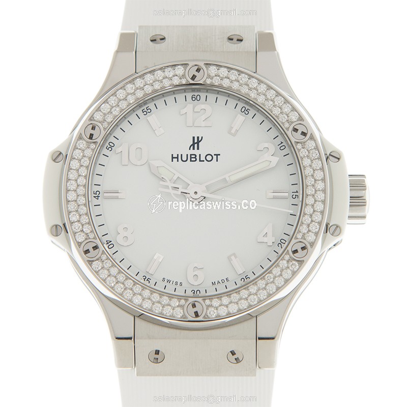 Hublot 361.SE.2010.RW.1104 BIG BANG Quartz Stainless Steel & Diamonds