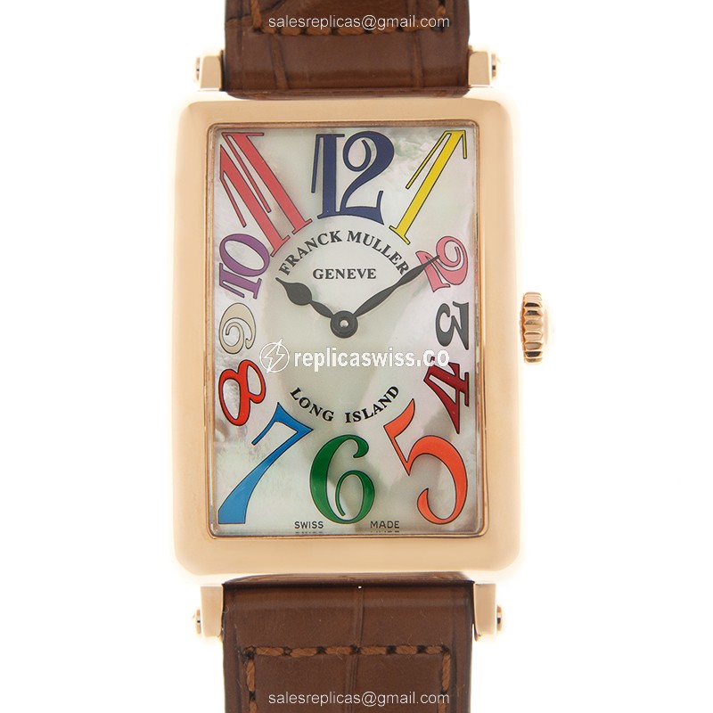 Franck Muller 952 QZ COL DRM MOP (5N) LONG ISLAND Quartz 18kt Rose Gold
