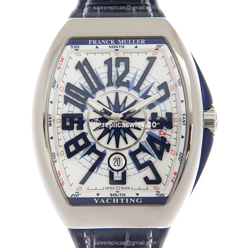 Franck Muller V 45 SC DT YACHTING (AC.BL) - WHITE VANGUARD Automatic Stainless Steel