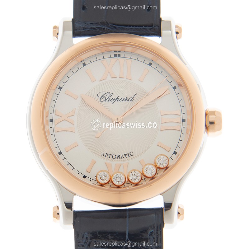 Chopard 278608-6001 HAPPY SPORT Automatic 18kt Rose Gold & Steel