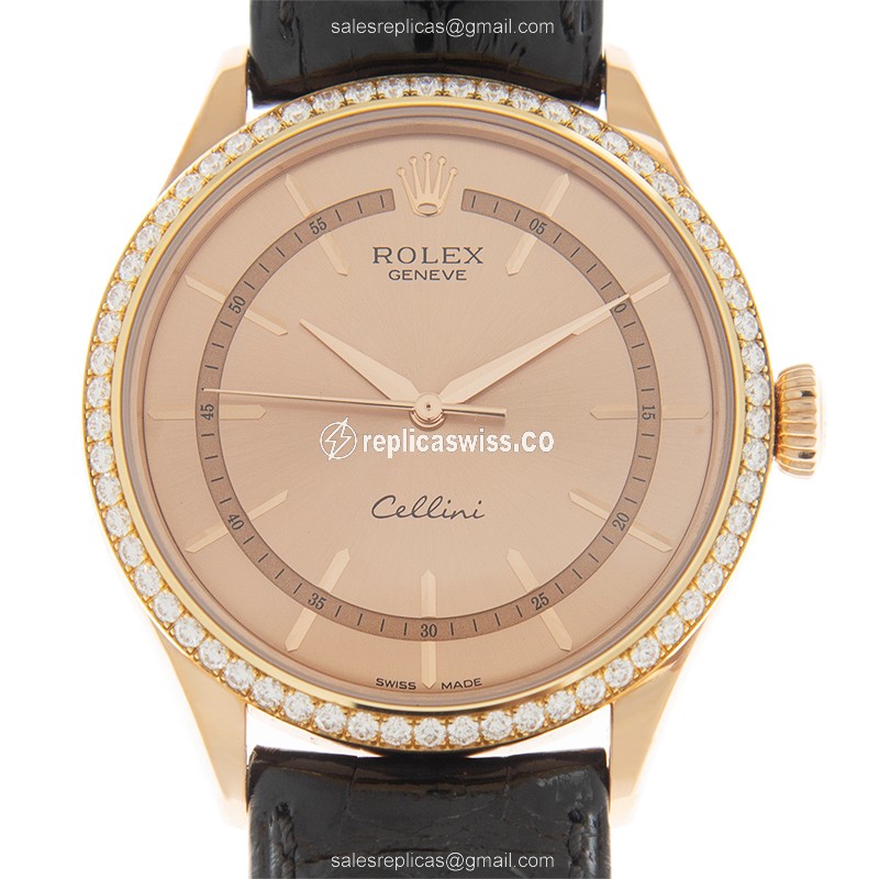Rolex 50705RBR CELLINI SERIES Automatic 18kt Rose Gold & Diamonds