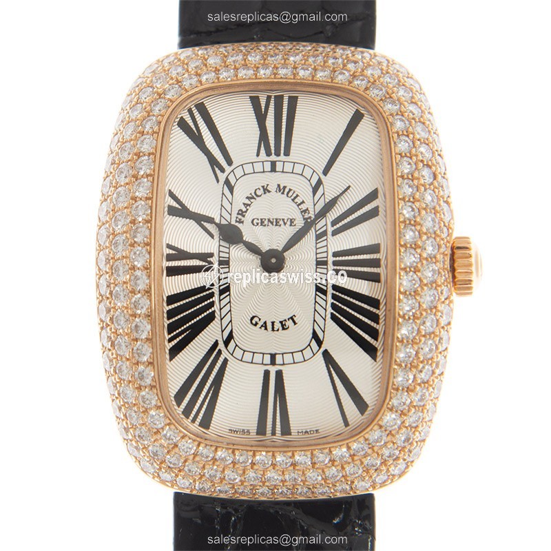 Franck Muller 3002 L QZ R D3 (5N) GALET Quartz 18kt Rose Gold