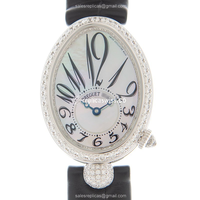 Breguet 8928BB/5W/944/DD0D/3L REINE DE NAPLES Automatic 18kt White Gold & Diamond